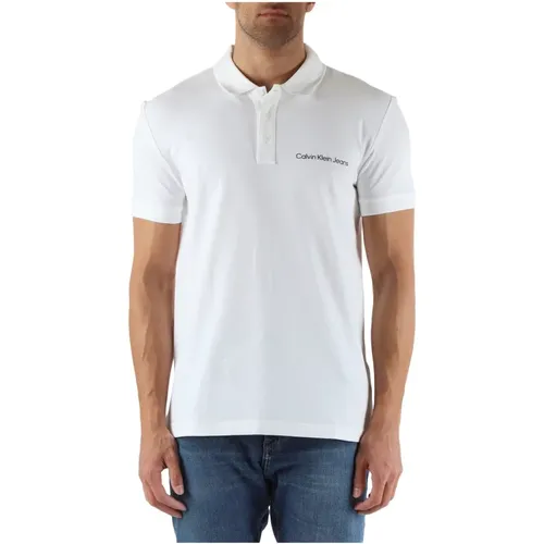 Regular Fit Cotton Polo Shirt with Logo , male, Sizes: L, XL, 2XL - Calvin Klein Jeans - Modalova