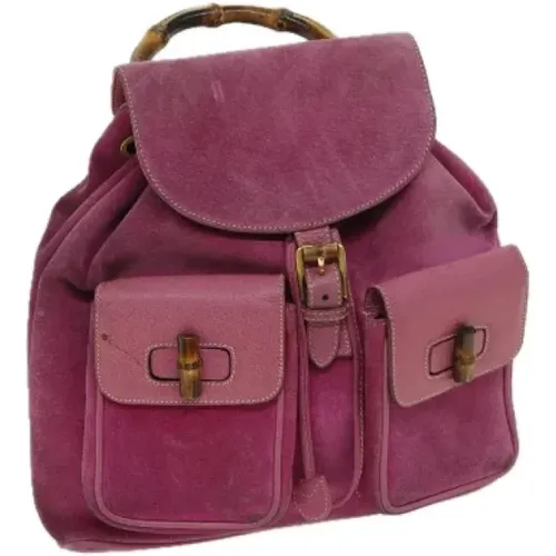 Pre-owned Suede backpacks , female, Sizes: ONE SIZE - Gucci Vintage - Modalova