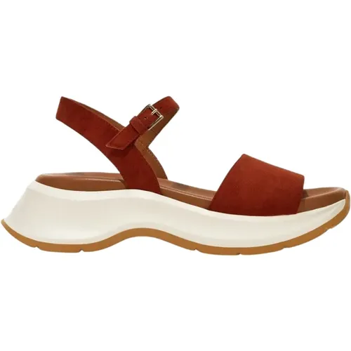 Flache Sandalen , Damen, Größe: 38 1/2 EU - Hogan - Modalova