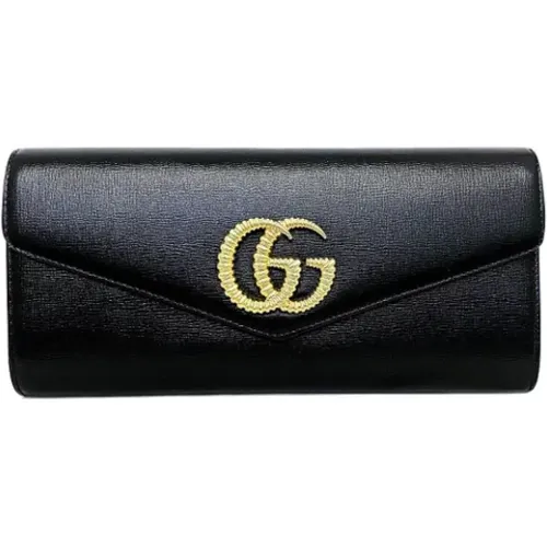 Leather Gucci Marmont Clutch Bag , female, Sizes: ONE SIZE - Gucci Vintage - Modalova