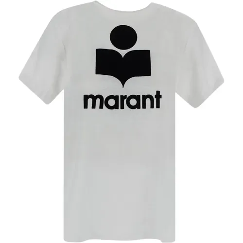 Leinen Logo T-Shirt , Damen, Größe: L - Isabel Marant Étoile - Modalova