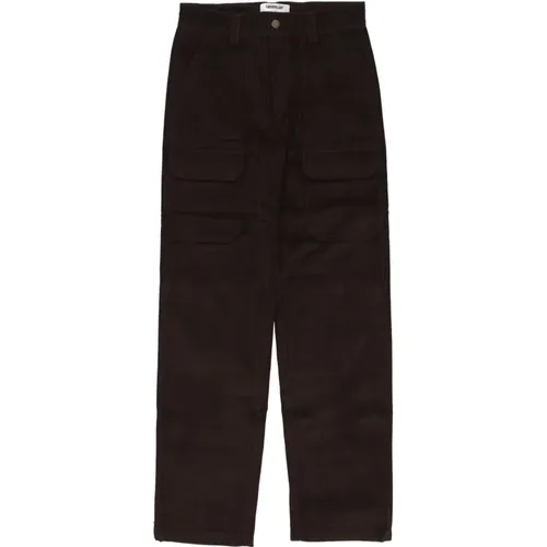 Braune Cord Fatigue Hose Streetwear , Herren, Größe: W28 - CAT - Modalova
