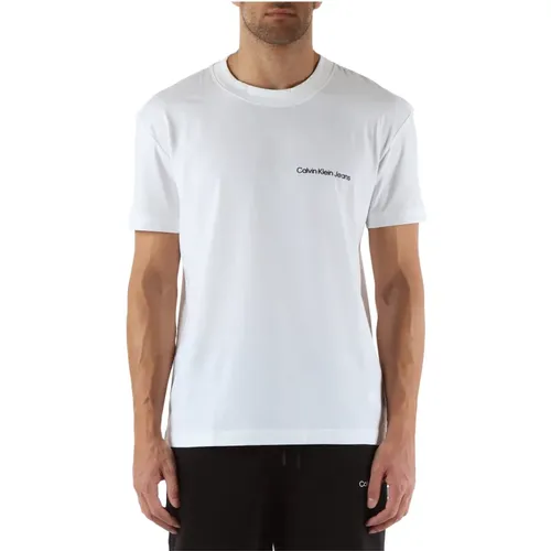 Baumwoll Logo Geprägtes T-Shirt , Herren, Größe: 2XL - Calvin Klein Jeans - Modalova