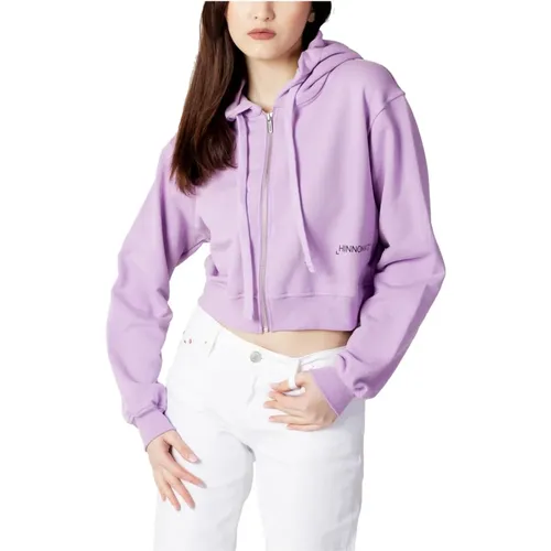 Liliac Sweatshirt mit Reißverschluss Kapuze , Damen, Größe: M - Hinnominate - Modalova