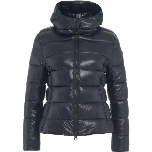 Gepolsterte Eco-Daunenjacke mit Kapuze , Damen, Größe: XL - Save The Duck - Modalova