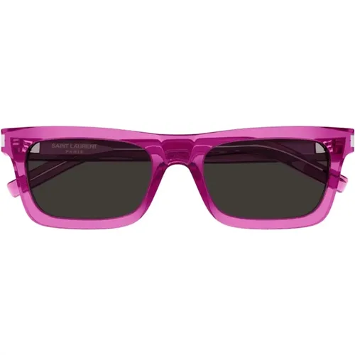Betty Quadratische Acetat-Sonnenbrille in , Damen, Größe: 54 MM - Saint Laurent - Modalova