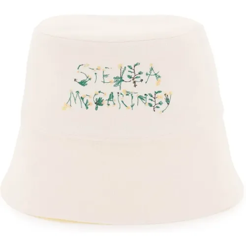 Bucket Hat mit floralem Logo-Stickerei , Damen, Größe: 56 CM - Stella Mccartney - Modalova