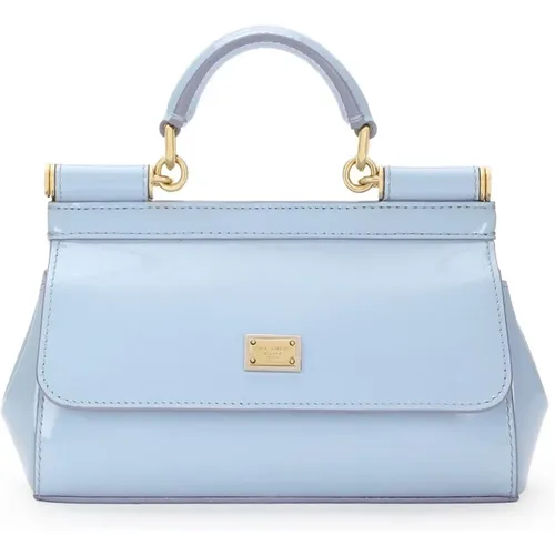 Klare Blaue Leder Crossbody Tasche - Dolce & Gabbana - Modalova