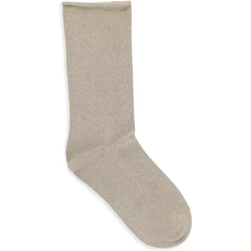 Viskose Socken mit Lurex Details , Damen, Größe: M - BRUNELLO CUCINELLI - Modalova