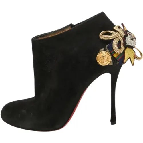 Pre-owned Suede boots , female, Sizes: 5 UK - Christian Louboutin Pre-owned - Modalova