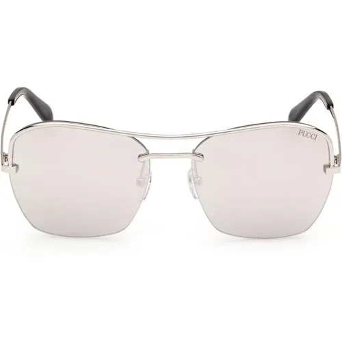 Metall Sonnenbrille für Frauen - EMILIO PUCCI - Modalova