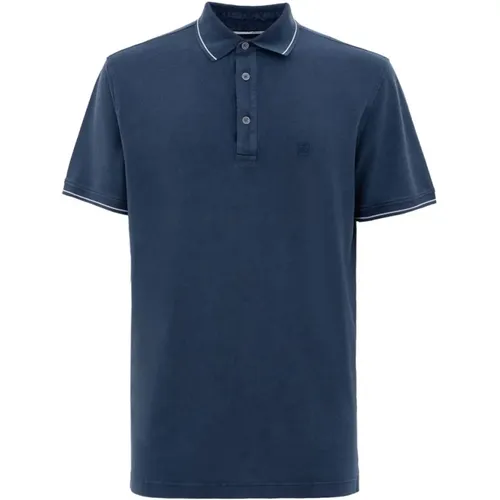 Marineblaues Baumwoll-Poloshirt - Corneliani - Modalova