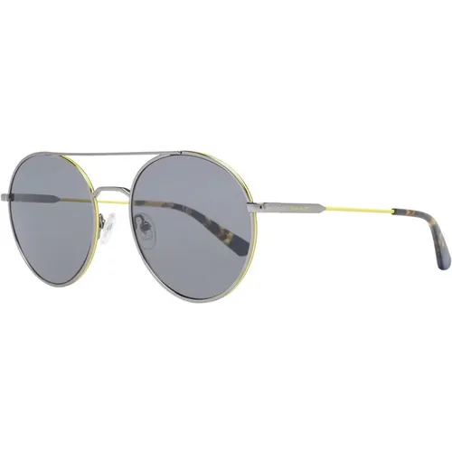 Gunmetal Runde Sonnenbrille Graue Gläser - Gant - Modalova