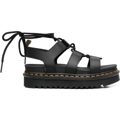 Flache Offene Sandalen , Damen, Größe: 36 EU - Dr. Martens - Modalova