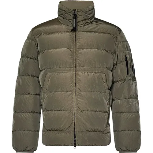 Quilted Nylon Down Jacket with Lens Detail , male, Sizes: S - C.P. Company - Modalova