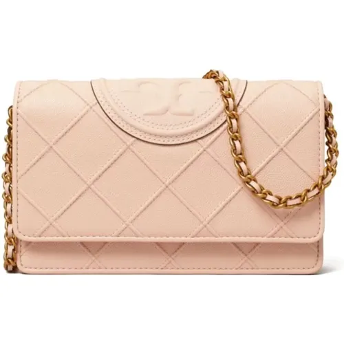 Blush Diamond Muster Leder Tasche , Damen, Größe: ONE Size - TORY BURCH - Modalova