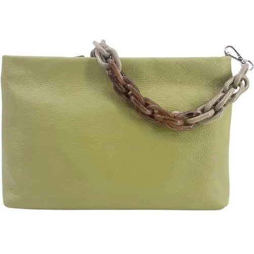 Leather Chain Clutch Bag , female, Sizes: ONE SIZE - Gianni Chiarini - Modalova