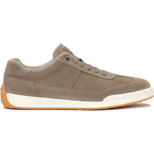 Taupe Sneakers für Herren mit zahlreichen dekorativen Fäden , Herren, Größe: 45 EU - Kazar - Modalova