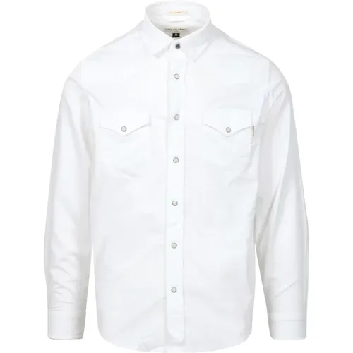 Weiße Oxford-Kragenhemd mit Taschen - Roy Roger's - Modalova