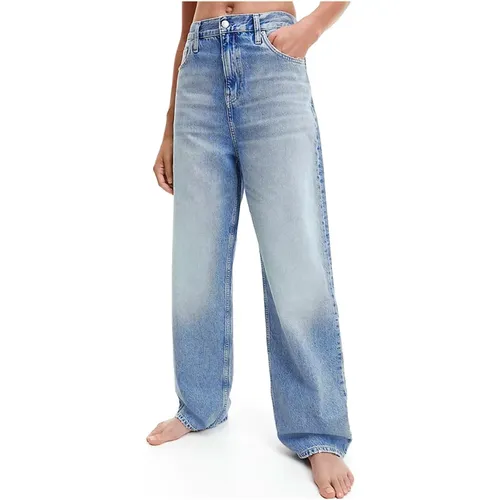 Moderne Lockere Passform High Waist Jeans , Damen, Größe: W29 - Calvin Klein - Modalova