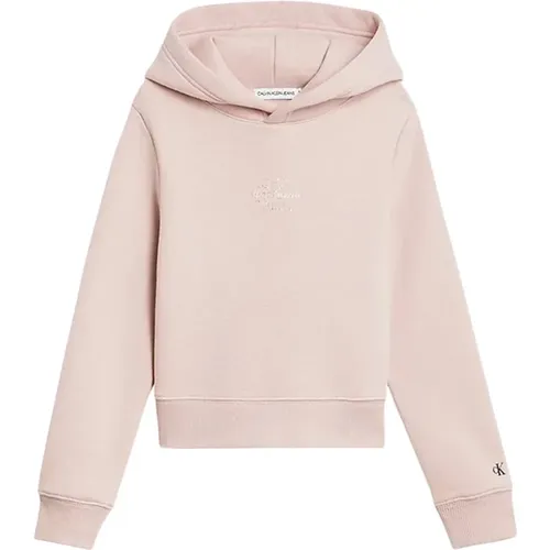 Hoodie mit Logo-Stickerei - Calvin Klein Jeans - Modalova