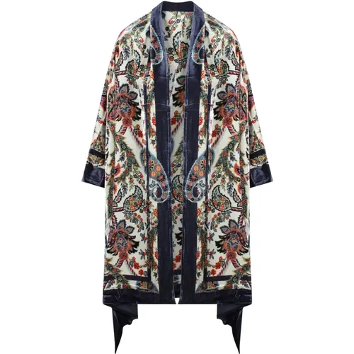 Blumige Kimono-Jacke aus Chenille - ETRO - Modalova