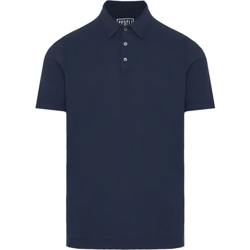 Slim Fit Cotton Polo Shirt , male, Sizes: L, XL, 4XL, 2XL - Fedeli - Modalova