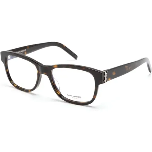 Braun/Havanna Optische Brille , Damen, Größe: 53 MM - Saint Laurent - Modalova