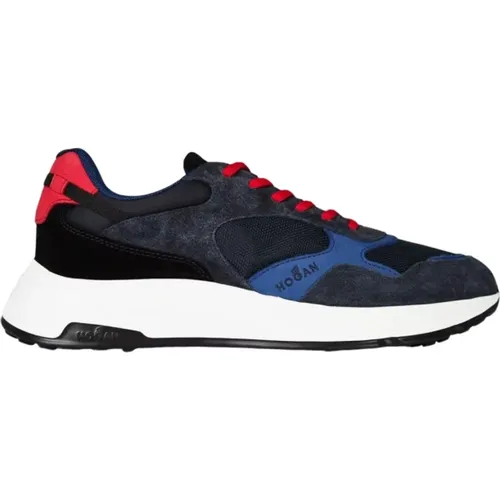 Hyperlight Logo Sneakers /Black/Red , male, Sizes: 10 UK - Hogan - Modalova