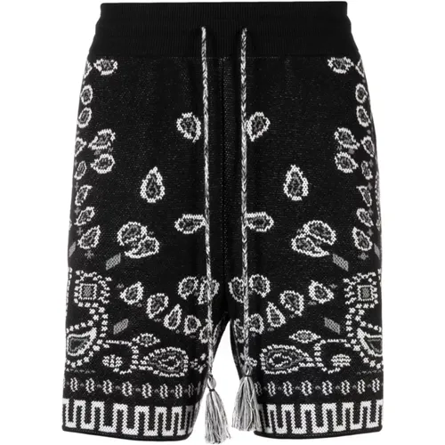 Knitted Shorts with Intarsia Pattern , male, Sizes: M - Alanui - Modalova