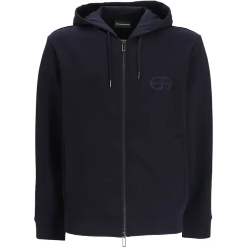 Hoodie aus Baumwollmischung mit Logo - Emporio Armani - Modalova