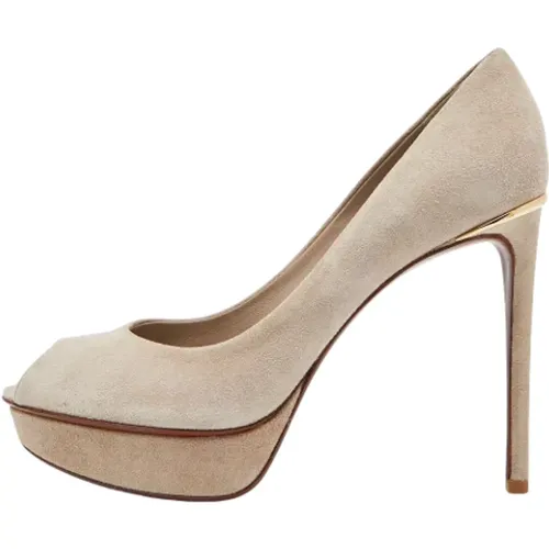 Pre-owned Wildleder heels , Damen, Größe: 38 EU - Louis Vuitton Vintage - Modalova