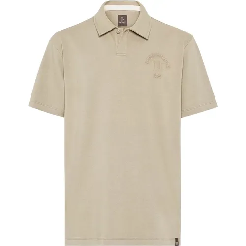 Baumwollmischung Jersey Polo Shirt , Herren, Größe: L - Boggi Milano - Modalova