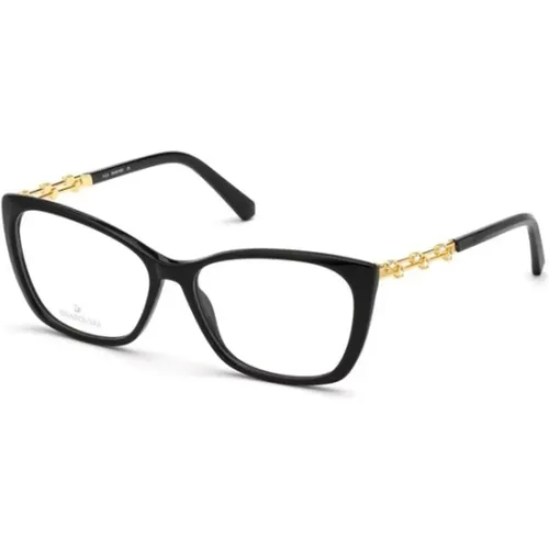 Schicke Schwarze Brille , unisex, Größe: 54 MM - Swarovski - Modalova
