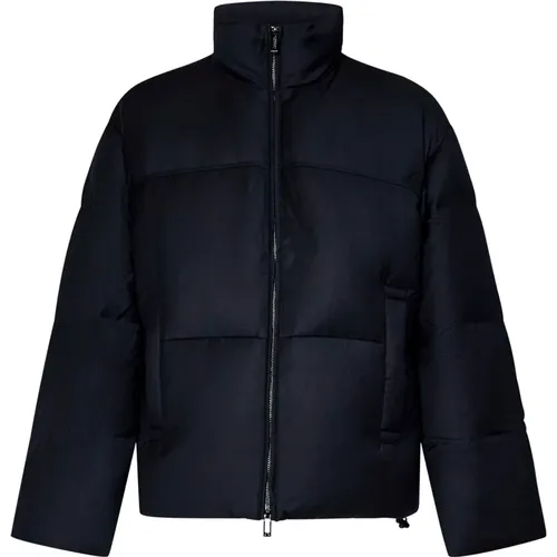 Quilted Coat with High Collar , female, Sizes: 2XL, 3XL, XL - Emporio Armani - Modalova