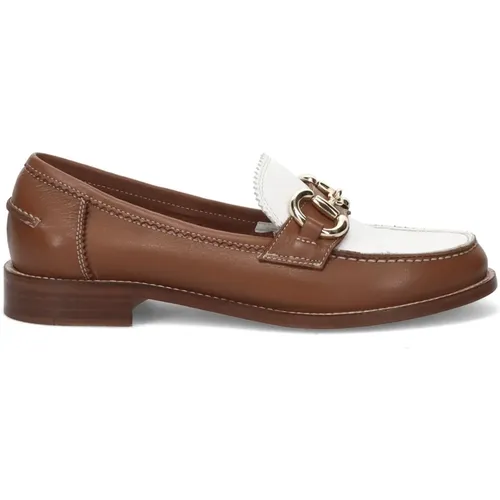 Leather Moccasin Horsebit Shoe , female, Sizes: 7 UK, 5 UK - Calpierre - Modalova