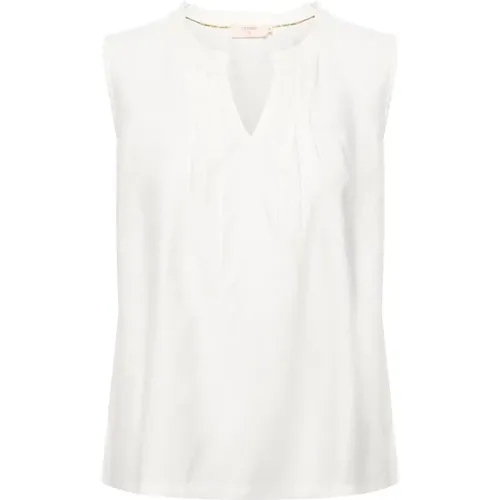 Weiße Rüschenbluse Crliselin Top , Damen, Größe: S - Cream - Modalova