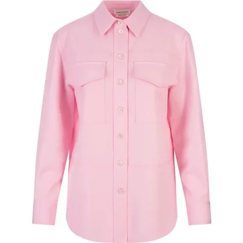 Grain de Poudre Shirt , female, Sizes: S, M - alexander mcqueen - Modalova