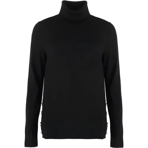 Merinowolle Rollkragenpullover mit Logodetail , Damen, Größe: S - Michael Kors - Modalova