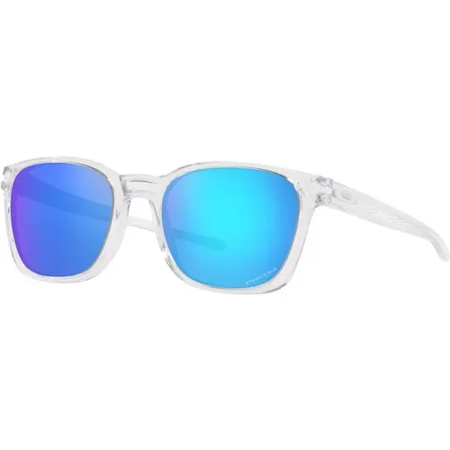 Aviator Sonnenbrille Blau Getönt Transparent , Herren, Größe: 55 MM - Oakley - Modalova