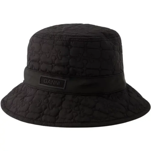 Quilted Tech Bucket Hat - , female, Sizes: XS/S - Ganni - Modalova