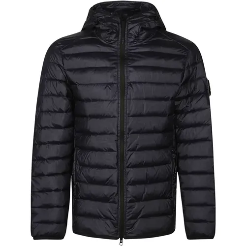 Navy Down Jacket , male, Sizes: L - Stone Island - Modalova