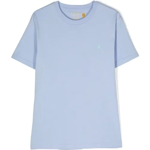 Blaues Polo T-Shirt mit Pony-Stickerei - Ralph Lauren - Modalova