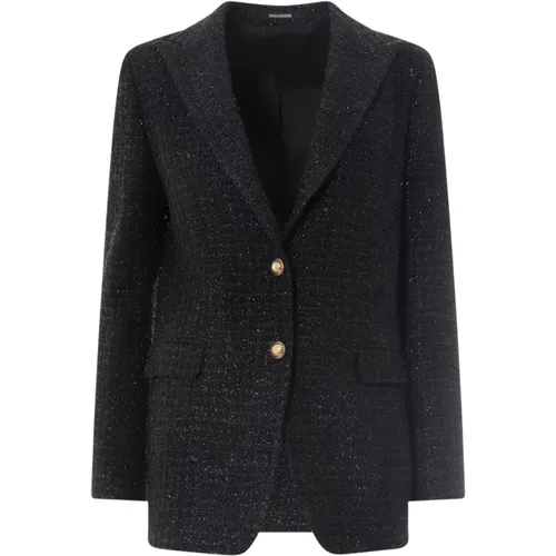 Tweed Women`s Blazer - Elegant Wardrobe Addition , female, Sizes: XS, L, M, 2XS, S - Tagliatore - Modalova