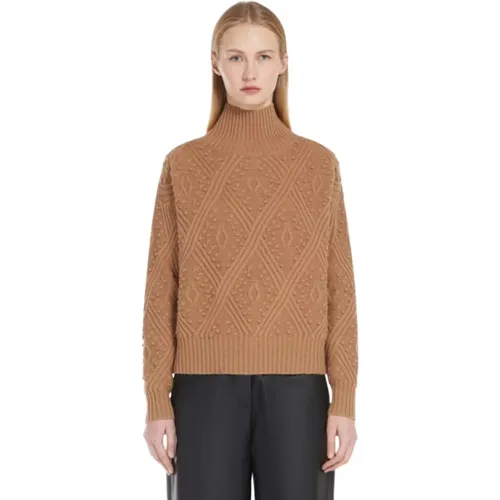 Argyle Cashmere Blend Pullover , Damen, Größe: M - Max Mara - Modalova