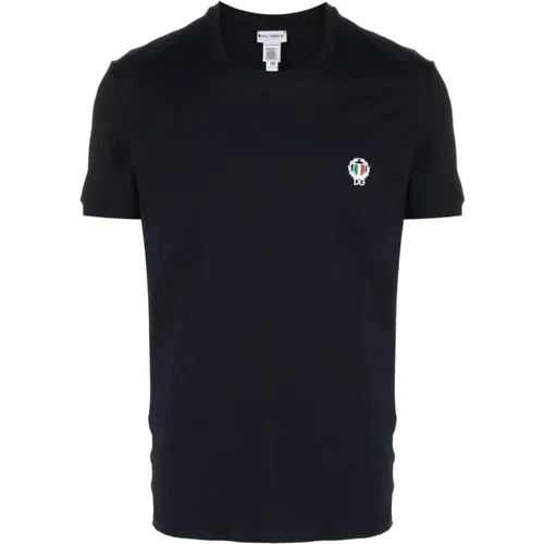 Navy DG Crest T-Shirt , male, Sizes: M, L, XL - Dolce & Gabbana - Modalova