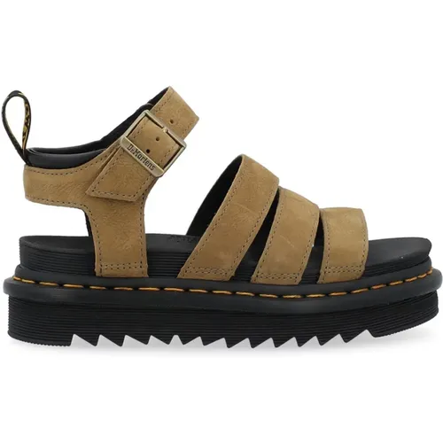 Muted Olive Nubuck Sandals , female, Sizes: 5 UK, 8 UK, 7 UK, 3 UK, 6 UK - Dr. Martens - Modalova