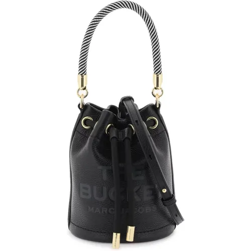 Grained Leather Bucket Bag with Rope Handle , female, Sizes: ONE SIZE - Marc Jacobs - Modalova