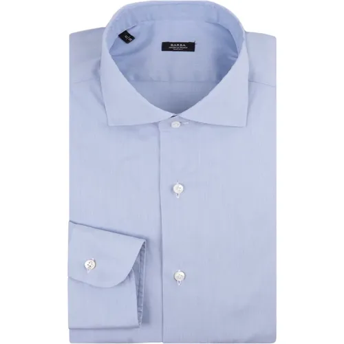 Cotton Blend Hand-Stitched Shirt , male, Sizes: 2XL, XL, M, L, 4XL, 3XL - Barba - Modalova