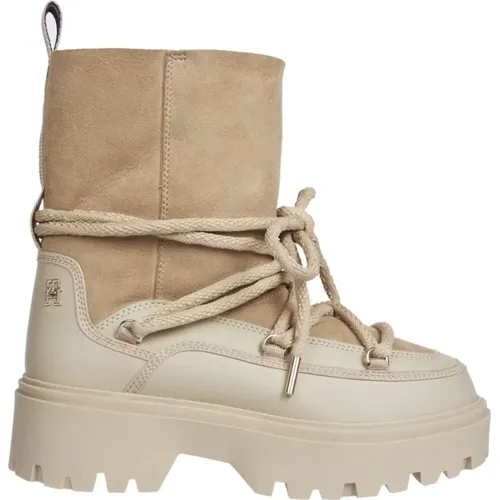 Shearling Ankle Snowboot , Damen, Größe: 38 EU - Tommy Hilfiger - Modalova